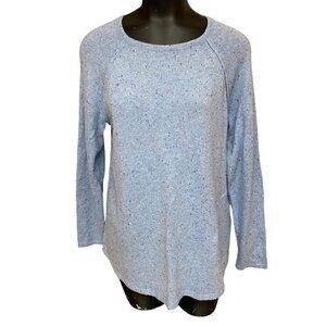 Karen Scott Light Blue Cotton-Blend Speck Sweater Size Medium